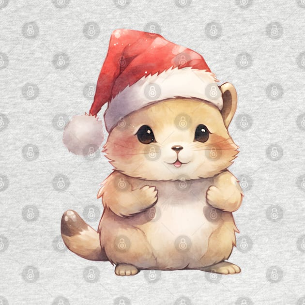 American Pika in Santa Hat by Chromatic Fusion Studio